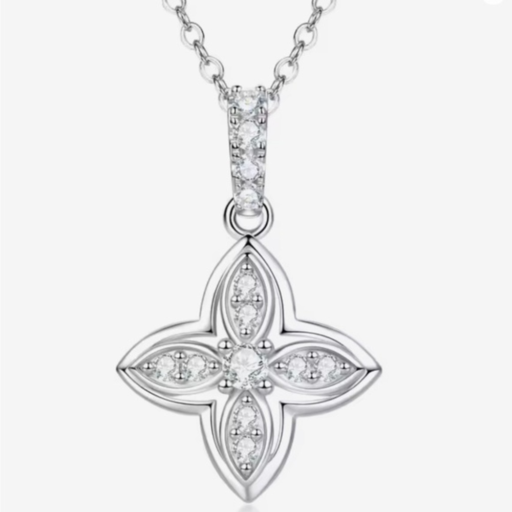 New GRA Certified Moissanite Diamond Necklace .925 Stamped